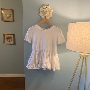 Basic white Zara top